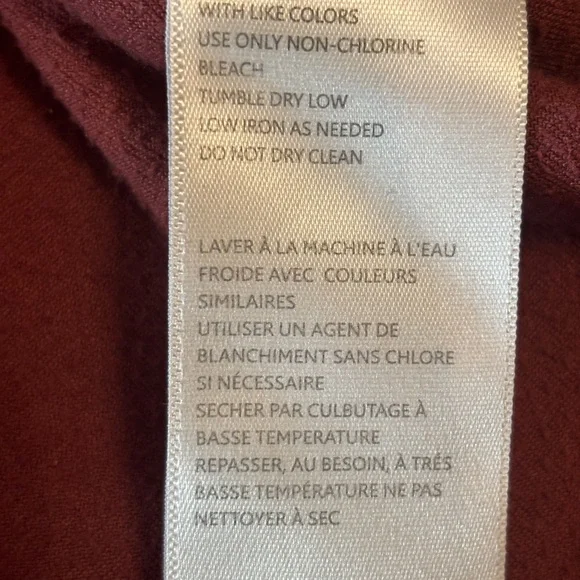 Standard Cloth Velour Maroon Long Sleeve Polo for Men - Picture 5 of 8